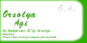 orsolya agi business card